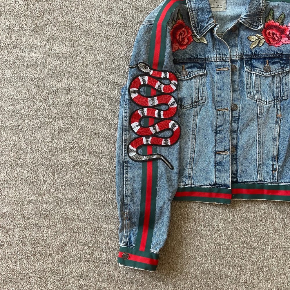 DENIM CO JEAN JACKET KAPPA SIZE 14 - Picture 2 of 5